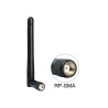 Delock WLAN 802.11 b/g/n Antenne RP-SMA Stecker 2 dBi omnidirektional mit Kippgelenk schwarz