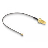 Delock Antennenkabel RP-SMA Buchse zum Einbau zu I-PEX Inc., MHF® I Stecker 1.13 20 cm Gewindelänge 10 mm 6 GHz
