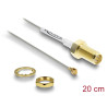 Delock Antennenkabel RP-SMA Buchse zum Einbau zu I-PEX Inc., MHF® I Stecker 1.37 20 cm, Gewindelänge 10 mm