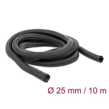 Delock Geflechtschlauch selbstschließend 10 m x 25 mm schwarz