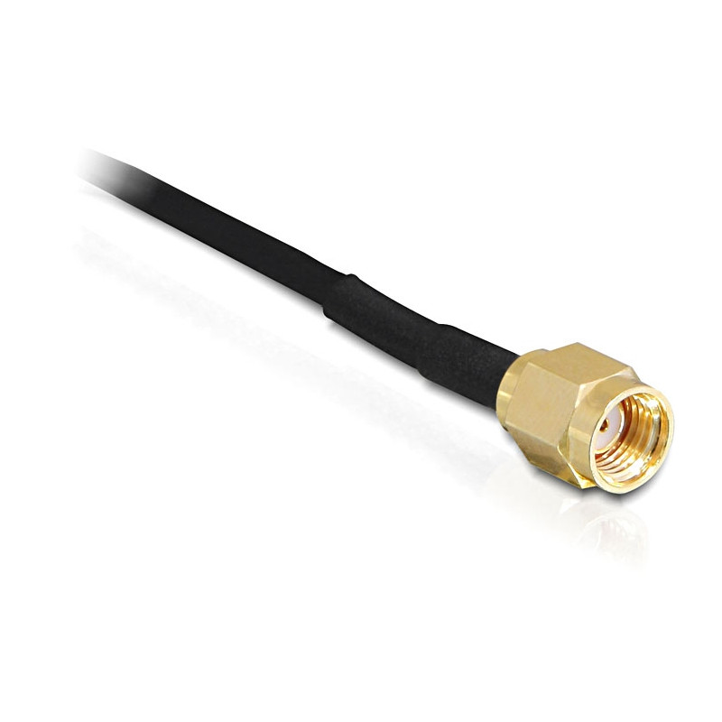 Delock WLAN 802.11 b/g/n Antenne RP-SMA 4 dBi omnidirektional Gelenk ULA100 1 m mit magnetischem Standfuß