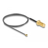 Delock Antennenkabel SMA Buchse zum Einbau zu I-PEX Inc., MHF® I Stecker 1.13 50 cm Gewindelänge 10 mm