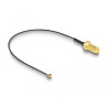 Delock Antennenkabel RP-SMA Buchse zum Einbau zu I-PEX Inc., MHF® I Stecker 1.13 20 cm Gewindelänge 10 mm
