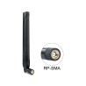 Delock LTE Antenne RP-SMA Stecker -0,9 - 2,3 dBi omnidirektional mit Kippgelenk schwarz