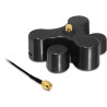Delock Antennenfuß RP-SMA Buchse zu RP-SMA Stecker mit Anschlusskabel RG-174 1 m schwarz