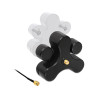 Delock Antennenfuß RP-SMA Buchse zu RP-SMA Stecker mit Anschlusskabel RG-174 1 m schwarz