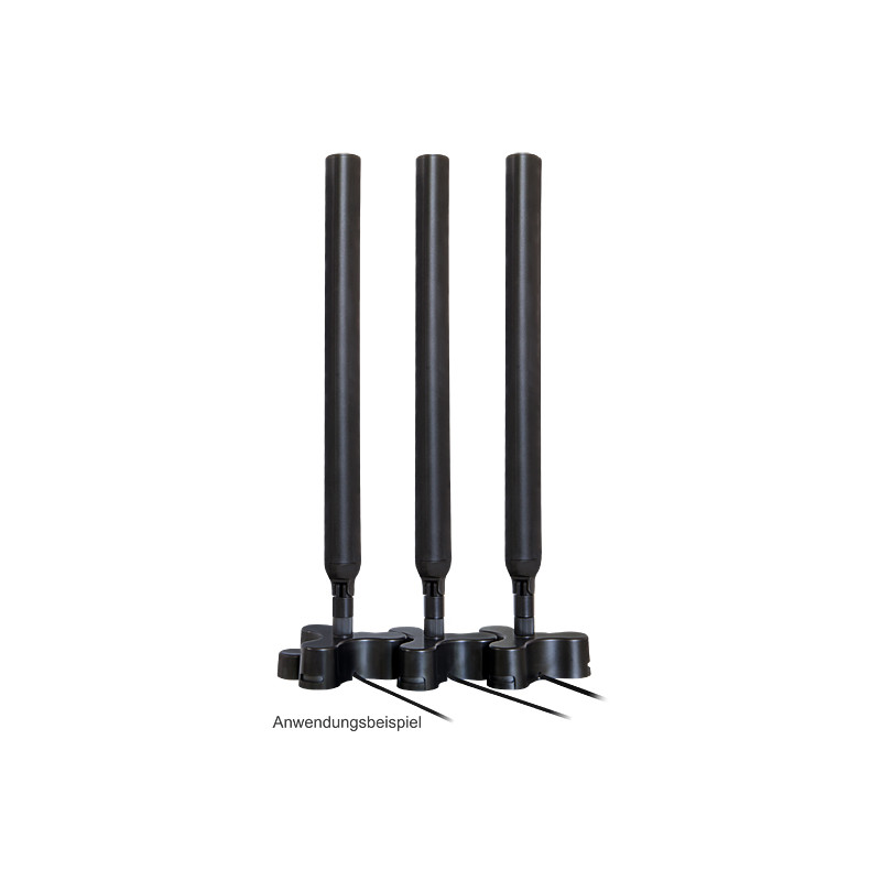 Delock Antennenfuß RP-SMA Buchse zu RP-SMA Stecker mit Anschlusskabel RG-174 1 m schwarz