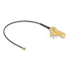 Delock Antennenkabel SMA 90° PCB Buchse zum Einbau zu I-PEX Inc., MHF® I Stecker 1.13 15 cm Gewindelänge 15 mm