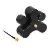 Delock Antennenfuß RP-SMA Buchse zu RP-SMA Stecker mit Anschlusskabel RG-174 1 m schwarz