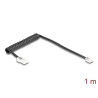 Delock Telefonkabel / Spiralkabel RJ11 Stecker zu RJ45 Stecker schwarz 1 m