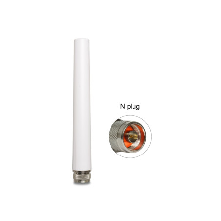 Delock WLAN 802.11 b/g/n Antenne N Stecker 5 dBi omnidirektional starr outdoor weiß