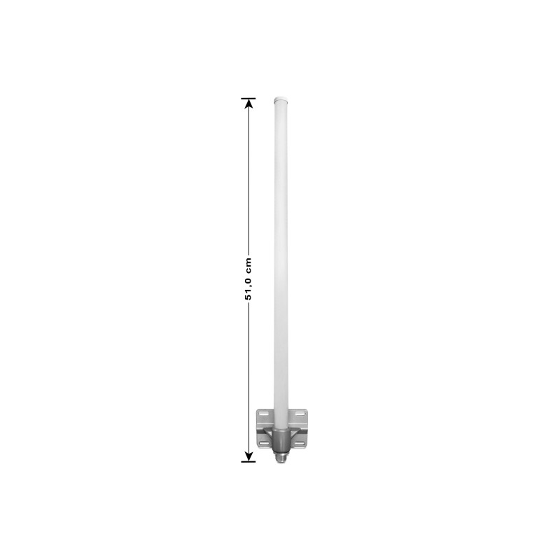 Delock WLAN 802.11 b/g/n Antenne N Buchse 8 dBI omnidirektional starr grau outdoor