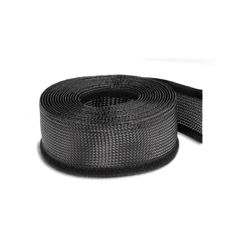 Delock Geflechtschlauch mit Klettverschluss 5 m x 19 mm schwarz