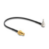 Delock Antennenkabel SMA Buchse zum Einbau - CRC-9 90° Stecker 200 mm