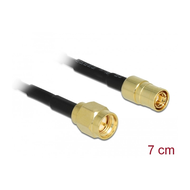 Delock Antennenkabel SMA Stecker - SMB Stecker 70 mm