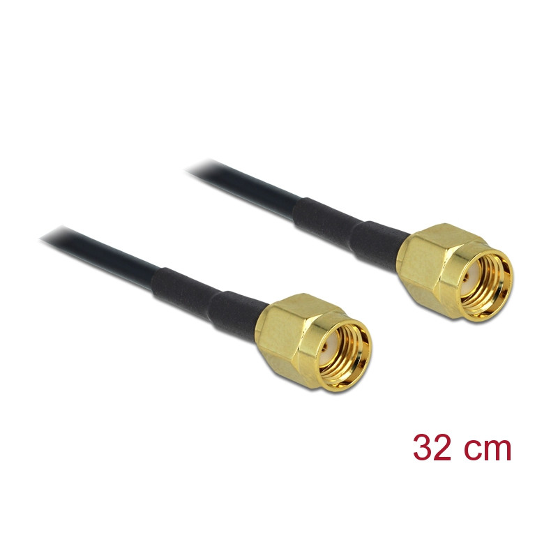 Delock Antennenkabel RP-SMA Stecker - RP-SMA Stecker 320 mm