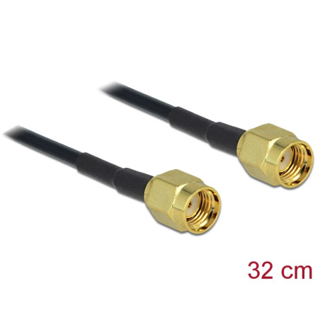 Delock Antennenkabel RP-SMA Stecker - RP-SMA Stecker 320 mm