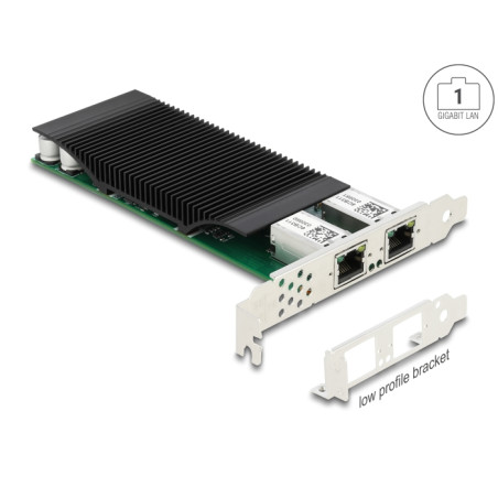 Delock PCI Express x4 Netzwerkkarte Gigabit LAN 2 x RJ45 mit PoE+ i350