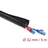 Delock Geflechtschlauch mit Klettverschluss 5 m x 32 mm schwarz