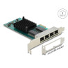 Delock PCI Express x1 Netzwerkkarte Gigabit LAN 4 x RJ45 i350