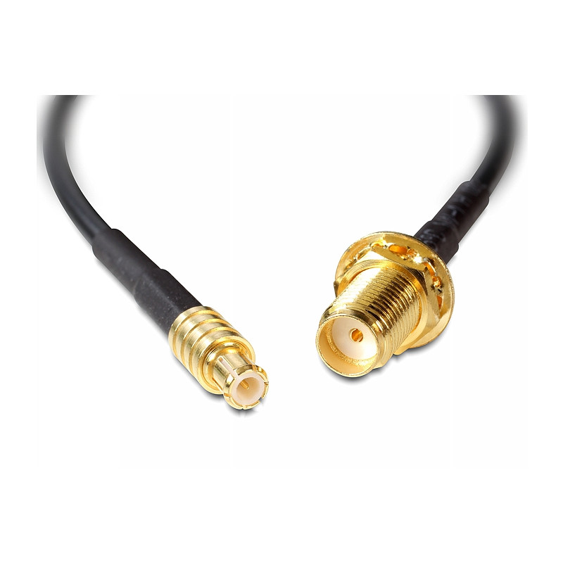 Delock Antennenkabel SMA Buchse zum Einbau - MCX Stecker 200 mm