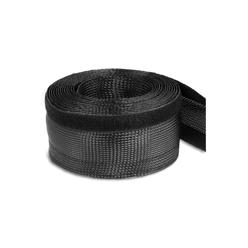 Delock Geflechtschlauch mit Klettverschluss 5 m x 32 mm schwarz