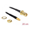 Delock Antennenkabel SMA Buchse zum Einbau zu MMCX Stecker 200 mm