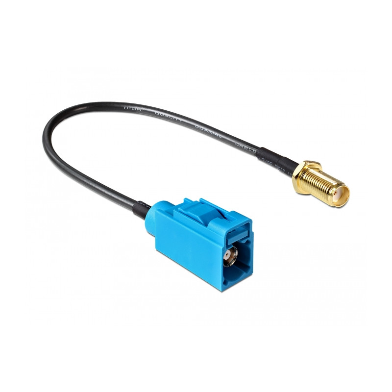 Delock Antennenkabel FAKRA Z Buchse - SMA Buchse zum Einbau RG-174 20 cm