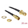 Delock Antennenkabel SMA Buchse zum Einbau - SMB Stecker 200 mm