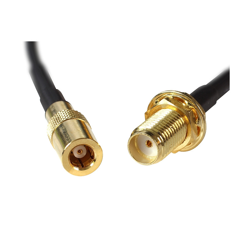 Delock Antennenkabel SMA Buchse zum Einbau - SMB Stecker 200 mm