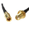 Delock Antennenkabel SMA Buchse zum Einbau - SMB Stecker 200 mm