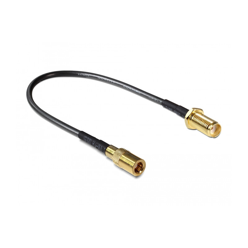 Delock Antennenkabel SMA Buchse zum Einbau - SMB Stecker 200 mm
