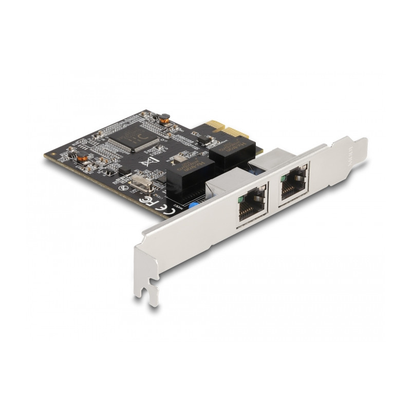 Delock PCI Express x1 Netzwerkkarte Gigabit LAN 2 x RJ45 RTL8111