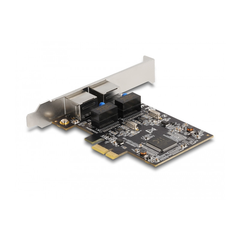 Delock PCI Express x1 Netzwerkkarte Gigabit LAN 2 x RJ45 RTL8111