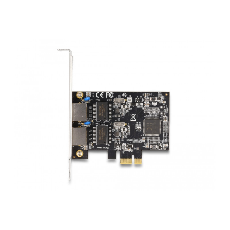 Delock PCI Express x1 Netzwerkkarte Gigabit LAN 2 x RJ45 RTL8111