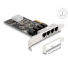 Delock PCI Express x4 Netzwerkkarte Gigabit LAN 4 x RJ45 RTL8111
