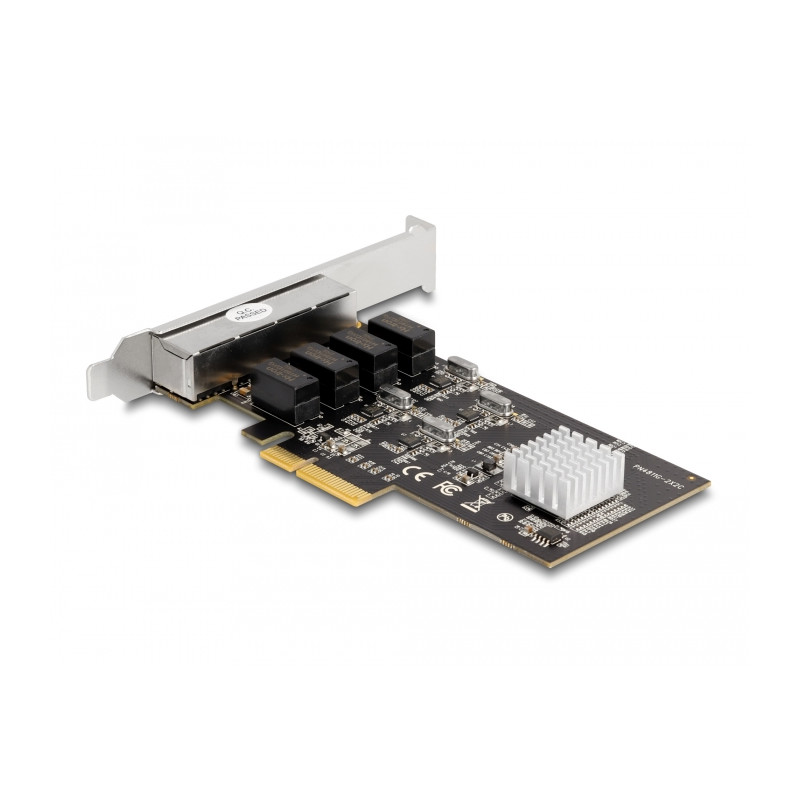 Delock PCI Express x4 Netzwerkkarte Gigabit LAN 4 x RJ45 RTL8111