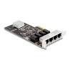 Delock PCI Express x4 Netzwerkkarte Gigabit LAN 4 x RJ45 RTL8111