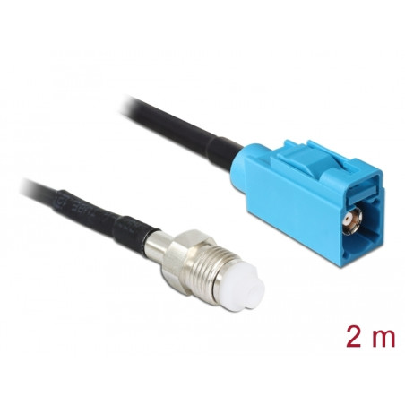 Delock Antennenkabel FME Buchse - FAKRA Z Buchse RG-174 2 m
