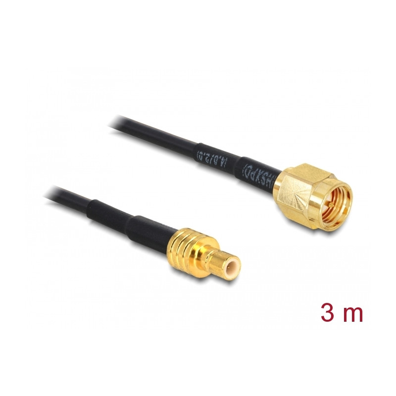 Delock Antennenkabel SMA Stecker - SMB Buchse RG-174 3 m