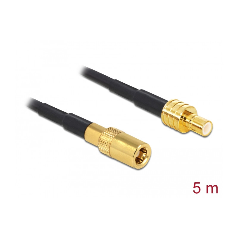 Delock Antennenkabel SMB Stecker - SMB Buchse RG-174 5 m