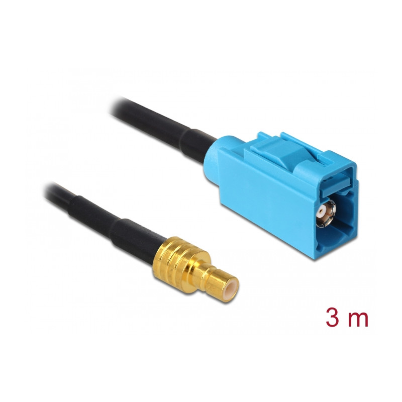 Delock Antennenkabel FAKRA Z Buchse - SMB Buchse RG-174 3 m