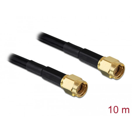 Delock Antennenkabel RP-SMA Stecker - RP-SMA Stecker LMR195 10 m