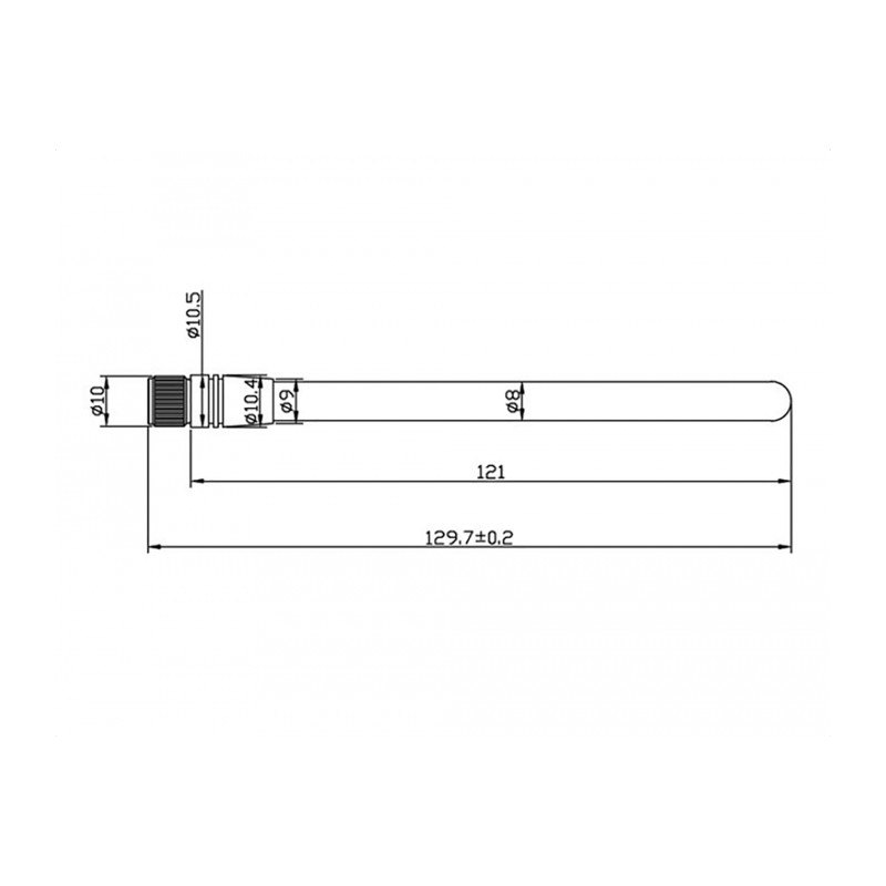 Delock ZigBee 868 MHz Antenne RP-SMA 2 dBi omnidirektional starr