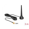 Delock GSM UMTS Sixband Antenne SMA 0 dBi omnidirektional mit magnetischem Standfuß starr schwarz