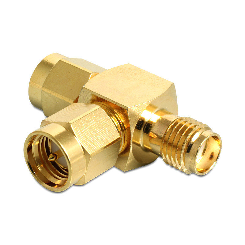 Delock SMA Stecker - SMA Stecker - SMA Buchse T-Stück