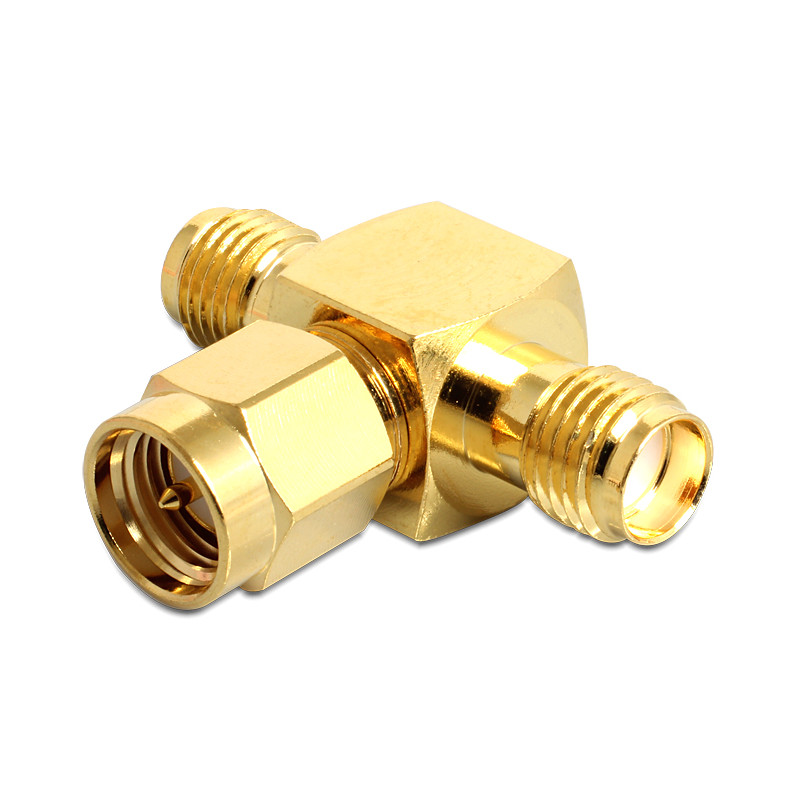 Delock SMA Buchse - SMA Stecker - SMA Buchse T-Stück