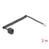 Delock Telefonkabel / Spiralkabel RJ11 Stecker zu RJ45 Buchse schwarz 2 m