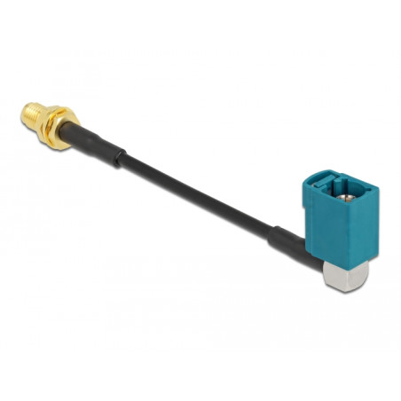 Delock Antennenkabel FAKRA Z Buchse 90° zu SMA Buchse zum Einbau RG-174 10 cm