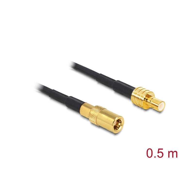 Delock Antennenkabel SMB Stecker - SMB Buchse RG-174 0,5 m